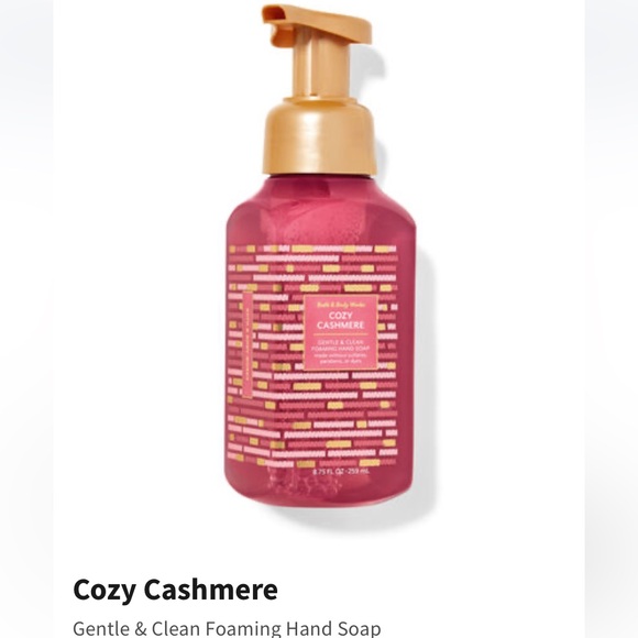 💗Two (2) “COZY CASHMERE” BBW, 8.75 fl oz, Gentle & Clean Foaming Hand Soap, NWT - Picture 2 of 6